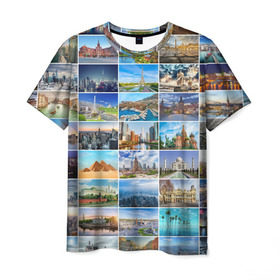 Мужская футболка 3D с принтом Достопримечательности планеты в Екатеринбурге, 100% полиэфир | прямой крой, круглый вырез горловины, длина до линии бедер | азия | берлин | вегас | венеция | воспоминания | города | достопримечательности | европа | египет | калифорния | каникулы | лондон | милан | москва | ностальгия | нью йорк | отдых | отпуск | память