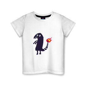 Детская футболка хлопок с принтом Чармандер в Екатеринбурге, 100% хлопок | круглый вырез горловины, полуприлегающий силуэт, длина до линии бедер | Тематика изображения на принте: покемон | чармандер