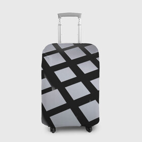 Чехол для чемодана 3D с принтом Текстура в Екатеринбурге, 86% полиэфир, 14% спандекс | двустороннее нанесение принта, прорези для ручек и колес | монохромный | объем