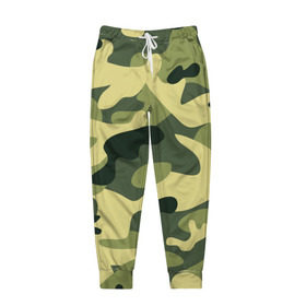 Мужские брюки 3D с принтом Зелёный камуфляж в Екатеринбурге, 100% полиэстер | манжеты по низу, эластичный пояс регулируется шнурком, по бокам два кармана без застежек, внутренняя часть кармана из мелкой сетки | camouflage | green camouflage | зеленый камуфляж | камуфляж