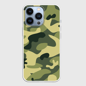 Чехол для iPhone 13 Pro с принтом Зелёный камуфляж в Екатеринбурге,  |  | camouflage | green camouflage | зеленый камуфляж | камуфляж