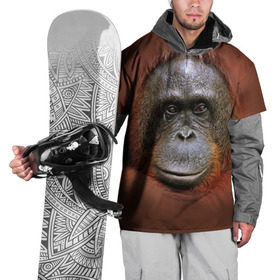 Накидка на куртку 3D с принтом Обезьяна в Екатеринбурге, 100% полиэстер |  | Тематика изображения на принте: животные | о.м.с.к. | обезьяна | орангутанг