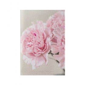 Обложка для паспорта матовая кожа с принтом Розовый цветок 5 в Екатеринбурге, натуральная матовая кожа | размер 19,3 х 13,7 см; прозрачные пластиковые крепления | розовый | цветок | цветы