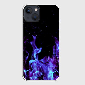 Чехол для iPhone 13 с принтом Синий огонь в Екатеринбурге,  |  | дым | разные | синий | цветные