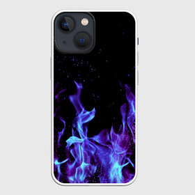 Чехол для iPhone 13 mini с принтом Синий огонь в Екатеринбурге,  |  | дым | разные | синий | цветные