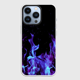 Чехол для iPhone 13 Pro с принтом Синий огонь в Екатеринбурге,  |  | Тематика изображения на принте: дым | разные | синий | цветные
