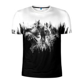 Мужская футболка 3D спортивная с принтом Dying Light в Екатеринбурге, 100% полиэстер с улучшенными характеристиками | приталенный силуэт, круглая горловина, широкие плечи, сужается к линии бедра | dying light | horror | зомби | ужасы