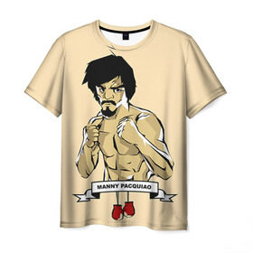 Мужская футболка 3D с принтом Manny Pacquiao в Екатеринбурге, 100% полиэфир | прямой крой, круглый вырез горловины, длина до линии бедер | мэнни пакьяо