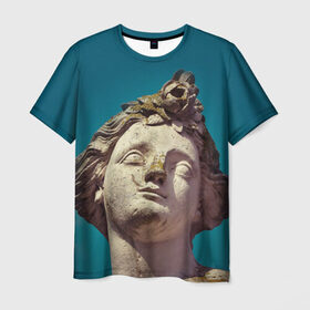 Мужская футболка 3D с принтом Статуя в Екатеринбурге, 100% полиэфир | прямой крой, круглый вырез горловины, длина до линии бедер | греция | искусство | мрамор | рим | скульптура | статуя