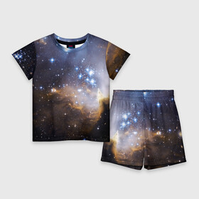 Детский костюм с шортами 3D с принтом Вселенная в Екатеринбурге,  |  | вселенная | галактика | звёзды | космическое пространство | космос | созвездие