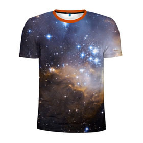Мужская футболка 3D спортивная с принтом Вселенная в Екатеринбурге, 100% полиэстер с улучшенными характеристиками | приталенный силуэт, круглая горловина, широкие плечи, сужается к линии бедра | вселенная | галактика | звёзды | космическое пространство | космос | созвездие