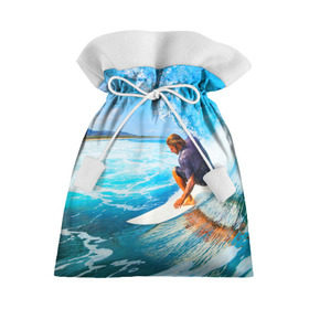Подарочный 3D мешок с принтом Лето в Екатеринбурге, 100% полиэстер | Размер: 29*39 см | берег | волна | лето | море | отдых | серфинг