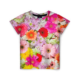 Детская футболка 3D с принтом Счастье в Екатеринбурге, 100% гипоаллергенный полиэфир | прямой крой, круглый вырез горловины, длина до линии бедер, чуть спущенное плечо, ткань немного тянется | арт | весна | красота | лето | любовь | новинки | осень | подарок | популярное | природа | радуга | цветы