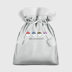 Подарочный 3D мешок с принтом Pokeballs в Екатеринбурге, 100% полиэстер | Размер: 29*39 см | Тематика изображения на принте: bulbasaur | pikachu | pokemon | squirtle | бальбазар | пикачу | покемон | сквиртл