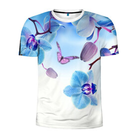 Мужская футболка 3D спортивная с принтом Flowers в Екатеринбурге, 100% полиэстер с улучшенными характеристиками | приталенный силуэт, круглая горловина, широкие плечи, сужается к линии бедра | арт | краска | лето | лучи | любовь | новинки | популярные | природа | рисунки | свет | цветы