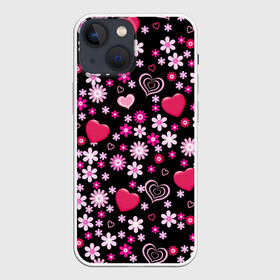 Чехол для iPhone 13 mini с принтом Волшебный орнамент в Екатеринбурге,  |  | heart | любовь | орнамент | сердце | узор