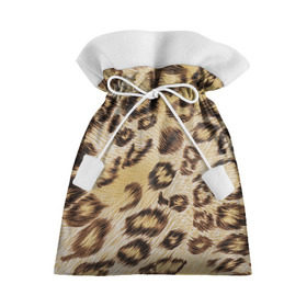 Подарочный 3D мешок с принтом Леопардовая ткань в Екатеринбурге, 100% полиэстер | Размер: 29*39 см | Тематика изображения на принте: гепард | гламур | леопард | мода | пятна | роскошь | ткань | точки | шерсть