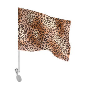 Флаг для автомобиля с принтом Леопардовая шкура в Екатеринбурге, 100% полиэстер | Размер: 30*21 см | гепард | гламур | леопард | мода | роскошь | шерсть