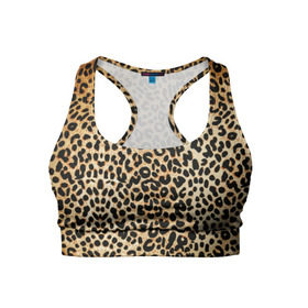 Женский спортивный топ 3D с принтом Гепард (шкура) в Екатеринбурге, 82% полиэстер, 18% спандекс Ткань безопасна для здоровья, позволяет коже дышать, не мнется и не растягивается |  | гепард | гламур | леопард | мода | пятна | роскошь | ткань | точки | шерсть
