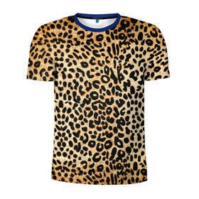 Мужская футболка 3D спортивная с принтом Гепард (шкура) в Екатеринбурге, 100% полиэстер с улучшенными характеристиками | приталенный силуэт, круглая горловина, широкие плечи, сужается к линии бедра | гепард | гламур | леопард | мода | пятна | роскошь | ткань | точки | шерсть