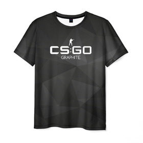 Мужская футболка 3D с принтом cs:go - Graphite (Графит) в Екатеринбурге, 100% полиэфир | прямой крой, круглый вырез горловины, длина до линии бедер | cs | csgo | го | кс