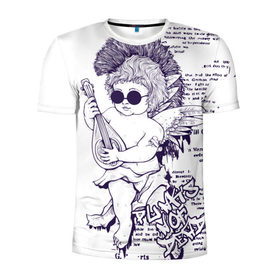 Мужская футболка 3D спортивная с принтом Нежный ангел в Екатеринбурге, 100% полиэстер с улучшенными характеристиками | приталенный силуэт, круглая горловина, широкие плечи, сужается к линии бедра | ангел | граффити | музыка | новинки | популярное | хиппи