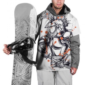 Накидка на куртку 3D с принтом Панк в доспехах в Екатеринбурге, 100% полиэстер |  | меч | мотоцикл | новинки | панк | прикольные | рыцарь