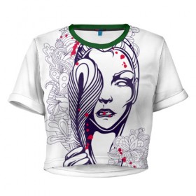 Женская футболка 3D укороченная с принтом Богиня в Екатеринбурге, 100% полиэстер | круглая горловина, длина футболки до линии талии, рукава с отворотами | вода | воздух | магия | огонь | племя | популярное | путешествия | рисунок | сказка | фентези