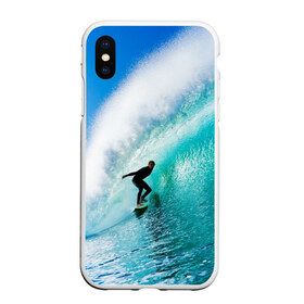 Чехол для iPhone XS Max матовый с принтом Океан в Екатеринбурге, Силикон | Область печати: задняя сторона чехла, без боковых панелей | лето | море | океан | отдых | серфинг | синяя