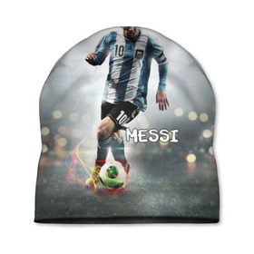 Шапка 3D с принтом Leo Messi в Екатеринбурге, 100% полиэстер | универсальный размер, печать по всей поверхности изделия | barselona | messi | аргентина | барселона | месси | мяч | футбол