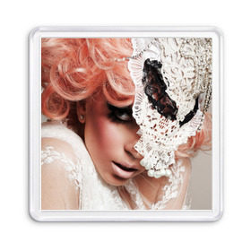 Магнит 55*55 с принтом Lady Gaga в Екатеринбурге, Пластик | Размер: 65*65 мм; Размер печати: 55*55 мм | lady gaga | звезда | знаменитость | леди гага | музыка | певица
