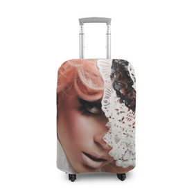 Чехол для чемодана 3D с принтом Lady Gaga в Екатеринбурге, 86% полиэфир, 14% спандекс | двустороннее нанесение принта, прорези для ручек и колес | lady gaga | звезда | знаменитость | леди гага | музыка | певица