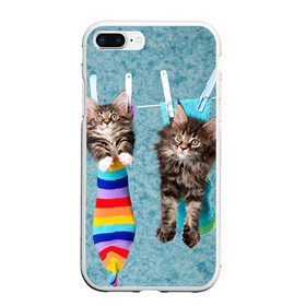 Чехол для iPhone 7Plus/8 Plus матовый с принтом Мейн-кун 1 в Екатеринбурге, Силикон | Область печати: задняя сторона чехла, без боковых панелей | Тематика изображения на принте: кот | котенок | котик | котэ | кошка | мейн кун | мейнкун | мэйн кун | мэйнкун