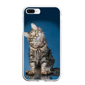 Чехол для iPhone 7Plus/8 Plus матовый с принтом Мейн-кун 2 в Екатеринбурге, Силикон | Область печати: задняя сторона чехла, без боковых панелей | Тематика изображения на принте: кот | котенок | котик | котэ | кошка | мейн кун | мейнкун | мэйн кун | мэйнкун