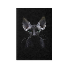 Обложка для паспорта матовая кожа с принтом Сфинкс 2 в Екатеринбурге, натуральная матовая кожа | размер 19,3 х 13,7 см; прозрачные пластиковые крепления | Тематика изображения на принте: кот | котенок | котик | котэ | кошка | сфинкс