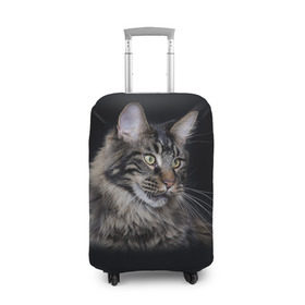 Чехол для чемодана 3D с принтом Мейн-кун 5 в Екатеринбурге, 86% полиэфир, 14% спандекс | двустороннее нанесение принта, прорези для ручек и колес | кот | котенок | котик | котэ | кошка | мейн кун | мейнкун | мэйн кун | мэйнкун
