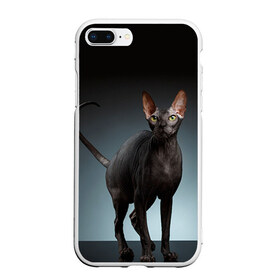Чехол для iPhone 7Plus/8 Plus матовый с принтом Сфинкс 7 в Екатеринбурге, Силикон | Область печати: задняя сторона чехла, без боковых панелей | Тематика изображения на принте: кот | котенок | котик | котэ | кошка | сфинкс
