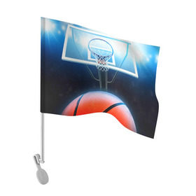 Флаг для автомобиля с принтом Баскетбол в Екатеринбурге, 100% полиэстер | Размер: 30*21 см | basketball | кольцо | корзина