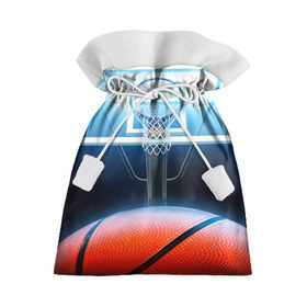 Подарочный 3D мешок с принтом Баскетбол в Екатеринбурге, 100% полиэстер | Размер: 29*39 см | basketball | кольцо | корзина