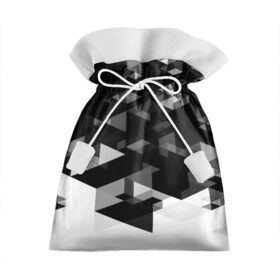 Подарочный 3D мешок с принтом Trianse в Екатеринбурге, 100% полиэстер | Размер: 29*39 см | полигоны | текстура | треугольники