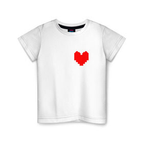 Детская футболка хлопок с принтом Undertale Heart в Екатеринбурге, 100% хлопок | круглый вырез горловины, полуприлегающий силуэт, длина до линии бедер | heart | undertale | андертеил | сердце