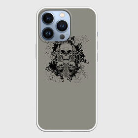 Чехол для iPhone 13 Pro с принтом Череп 7 в Екатеринбурге,  |  | skull | skulls | кости | скелет | череп