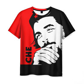 Мужская футболка 3D с принтом Че Гевара в Екатеринбурге, 100% полиэфир | прямой крой, круглый вырез горловины, длина до линии бедер | che | che guevara | comandante | revolution | viva | революция | че | чегевара
