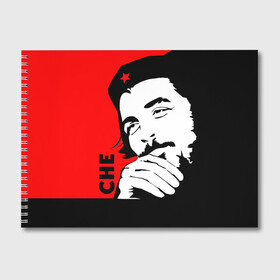 Альбом для рисования с принтом Че Гевара в Екатеринбурге, 100% бумага
 | матовая бумага, плотность 200 мг. | che | che guevara | comandante | revolution | viva | революция | че | чегевара