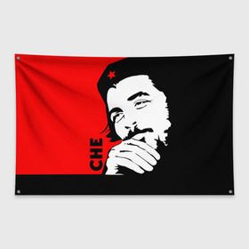 Флаг-баннер с принтом Че Гевара в Екатеринбурге, 100% полиэстер | размер 67 х 109 см, плотность ткани — 95 г/м2; по краям флага есть четыре люверса для крепления | che | che guevara | comandante | revolution | viva | революция | че | чегевара