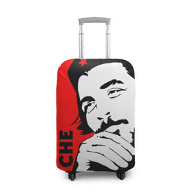 Чехол для чемодана 3D с принтом Че Гевара в Екатеринбурге, 86% полиэфир, 14% спандекс | двустороннее нанесение принта, прорези для ручек и колес | che | che guevara | comandante | revolution | viva | революция | че | чегевара