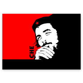 Поздравительная открытка с принтом Че Гевара в Екатеринбурге, 100% бумага | плотность бумаги 280 г/м2, матовая, на обратной стороне линовка и место для марки
 | che | che guevara | comandante | revolution | viva | революция | че | чегевара