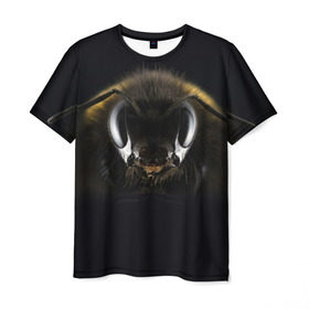 Мужская футболка 3D с принтом Пчела в Екатеринбурге, 100% полиэфир | прямой крой, круглый вырез горловины, длина до линии бедер | глаза | насекомое | оса | пчела