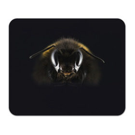 Коврик прямоугольный с принтом Пчела в Екатеринбурге, натуральный каучук | размер 230 х 185 мм; запечатка лицевой стороны | Тематика изображения на принте: глаза | насекомое | оса | пчела