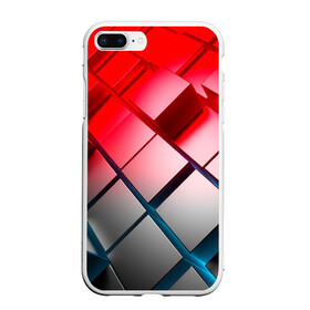 Чехол для iPhone 7Plus/8 Plus матовый с принтом Текстура в Екатеринбурге, Силикон | Область печати: задняя сторона чехла, без боковых панелей | кубы | объем